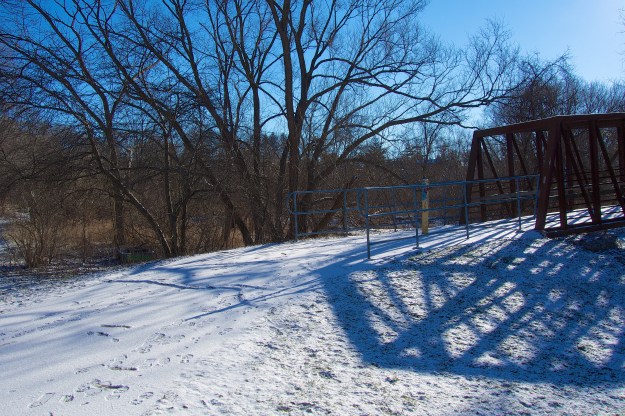 Shadows and footprints.