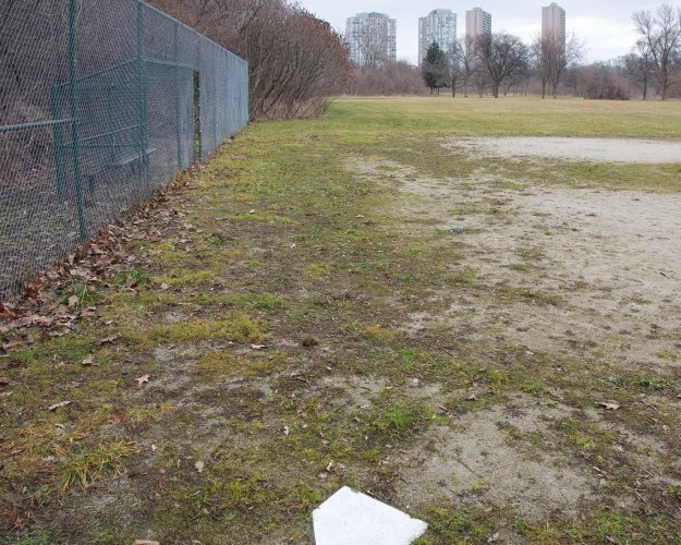Looking north from the larger diamond.