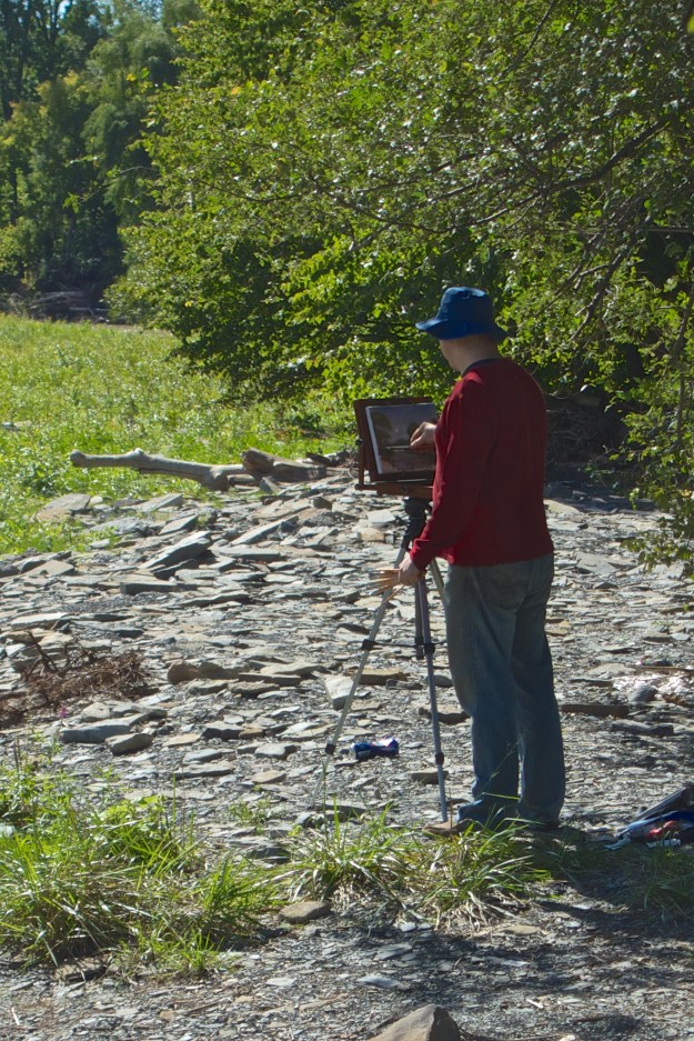 This gentleman was just south of the Humber Creek. Hope he takes that can with him!